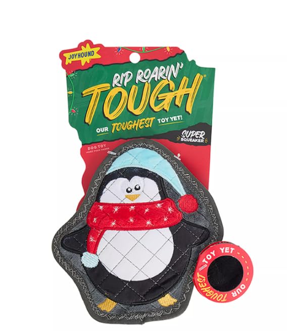 Joyhound pingüino con chirriador, ideal para juegos interactivos.