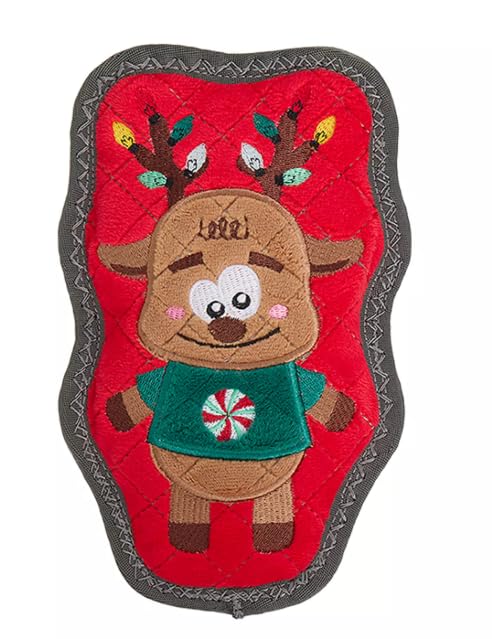 Joyhound Reno navideño con suéter de menta y astas iluminadas, ideal para juego interactivo.