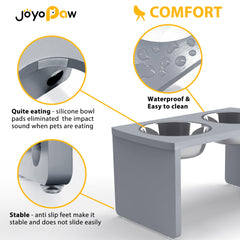 Joyopaw base de bambú estable y resistente para la alimentación.