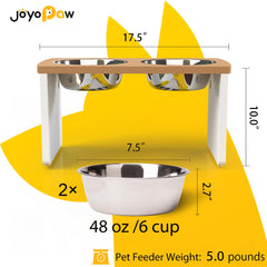 JOYOPAW cuencos de acero inoxidable para dos comidas, fáciles de limpiar.