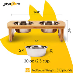 JOYOPAW comedero elevado con diseño ergonómico para una postura natural al comer.