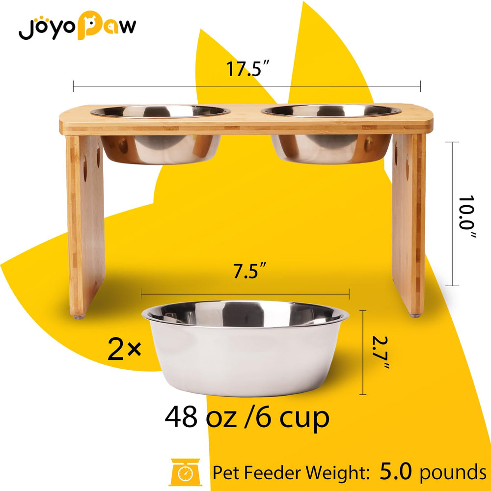 JOYOPAW dos-cuencos-acero-inoxidable fáciles de limpiar para comida y agua
