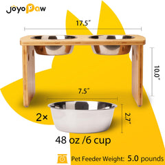 JOYOPAW dos-cuencos-acero-inoxidable fáciles de limpiar para comida y agua