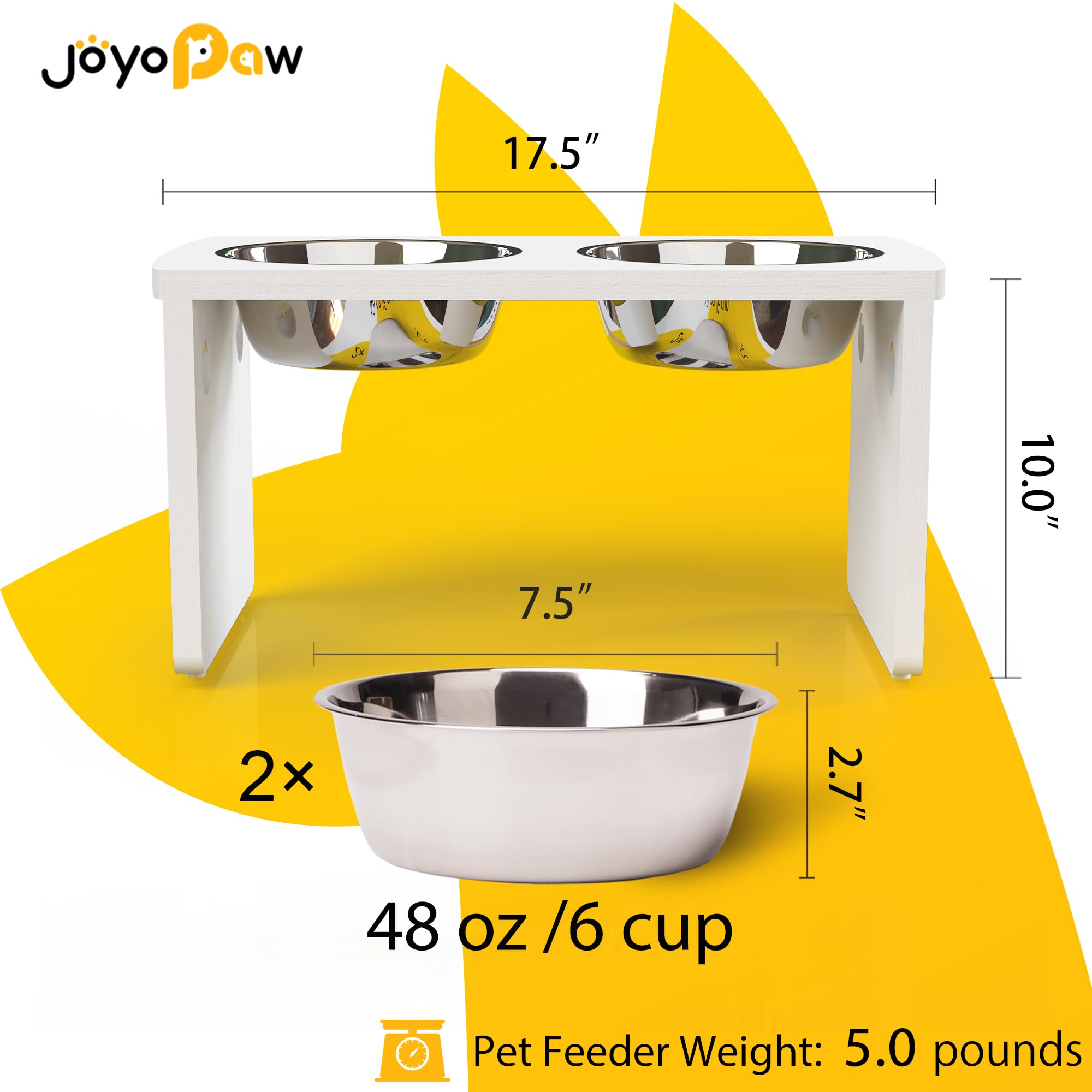 JOYOPAW cuencos inoxidables dobles, fáciles de limpiar