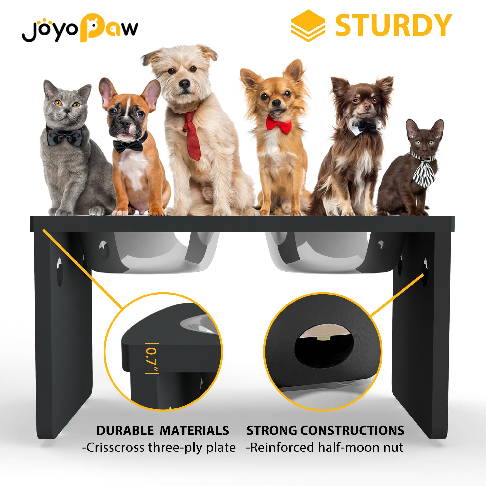 JOYOPAW dos tazones de acero inoxidable, aptos para lavavajillas y limpieza