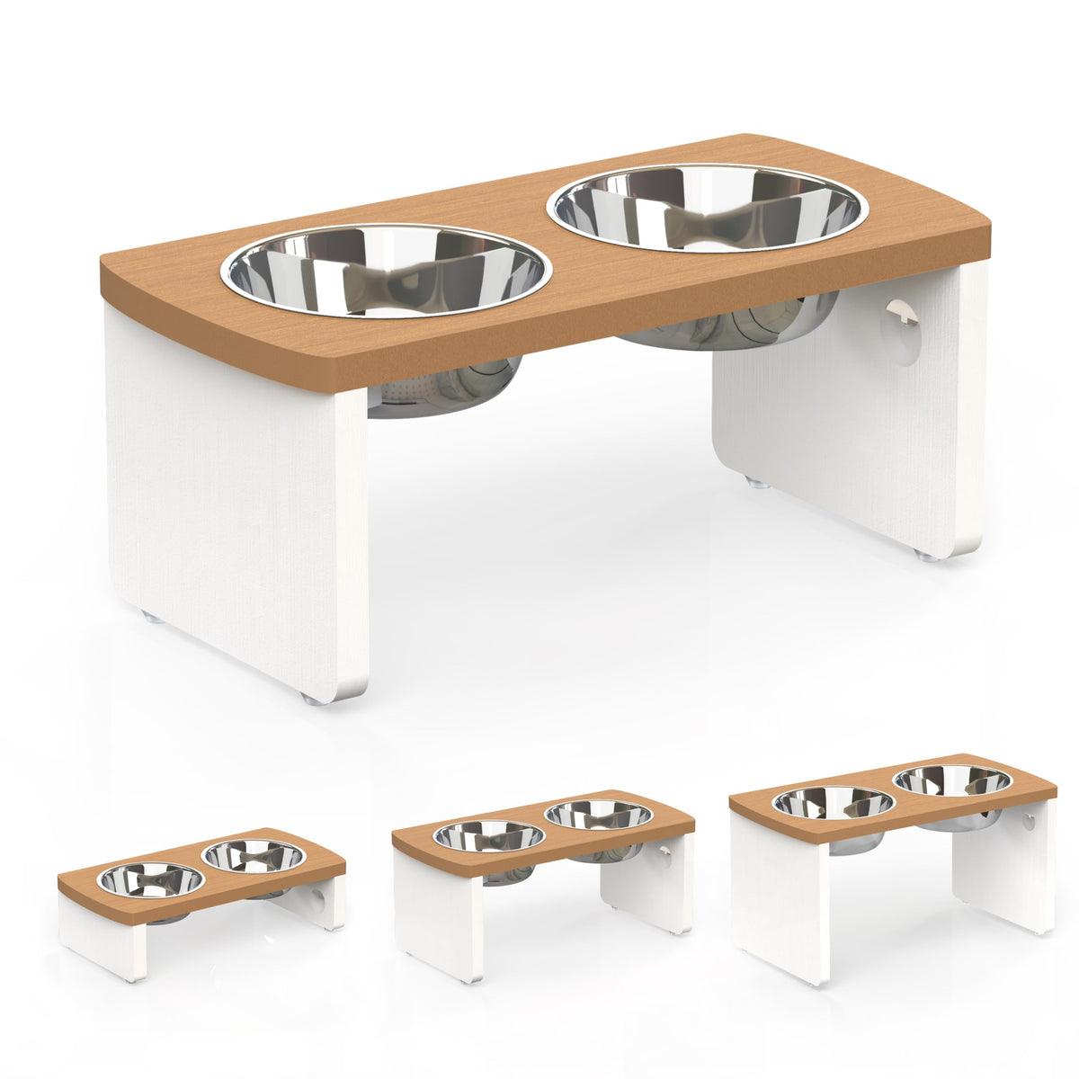 JOYOPAW platos elevados para perros medianos, vista frontal, favorece postura cómoda al comer.