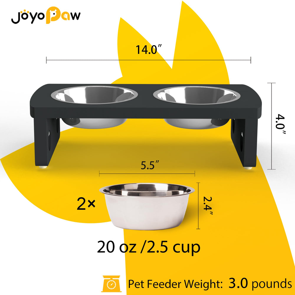 JOYOPAW tazones dobles de acero inoxidable fáciles de limpiar