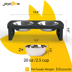 JOYOPAW tazones dobles de acero inoxidable fáciles de limpiar
