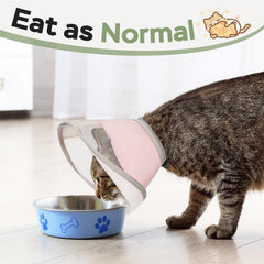 Joypig cono gato impermeable rosa, protege durante el baño.