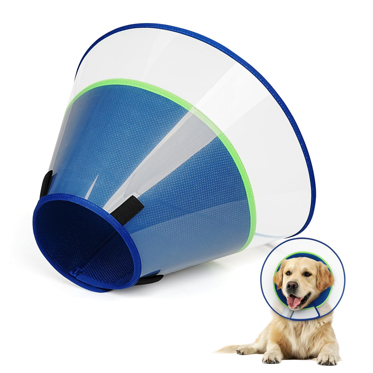 Joypig cono para perro con forro suave, ideal para evitar lamer zonas sensibles.