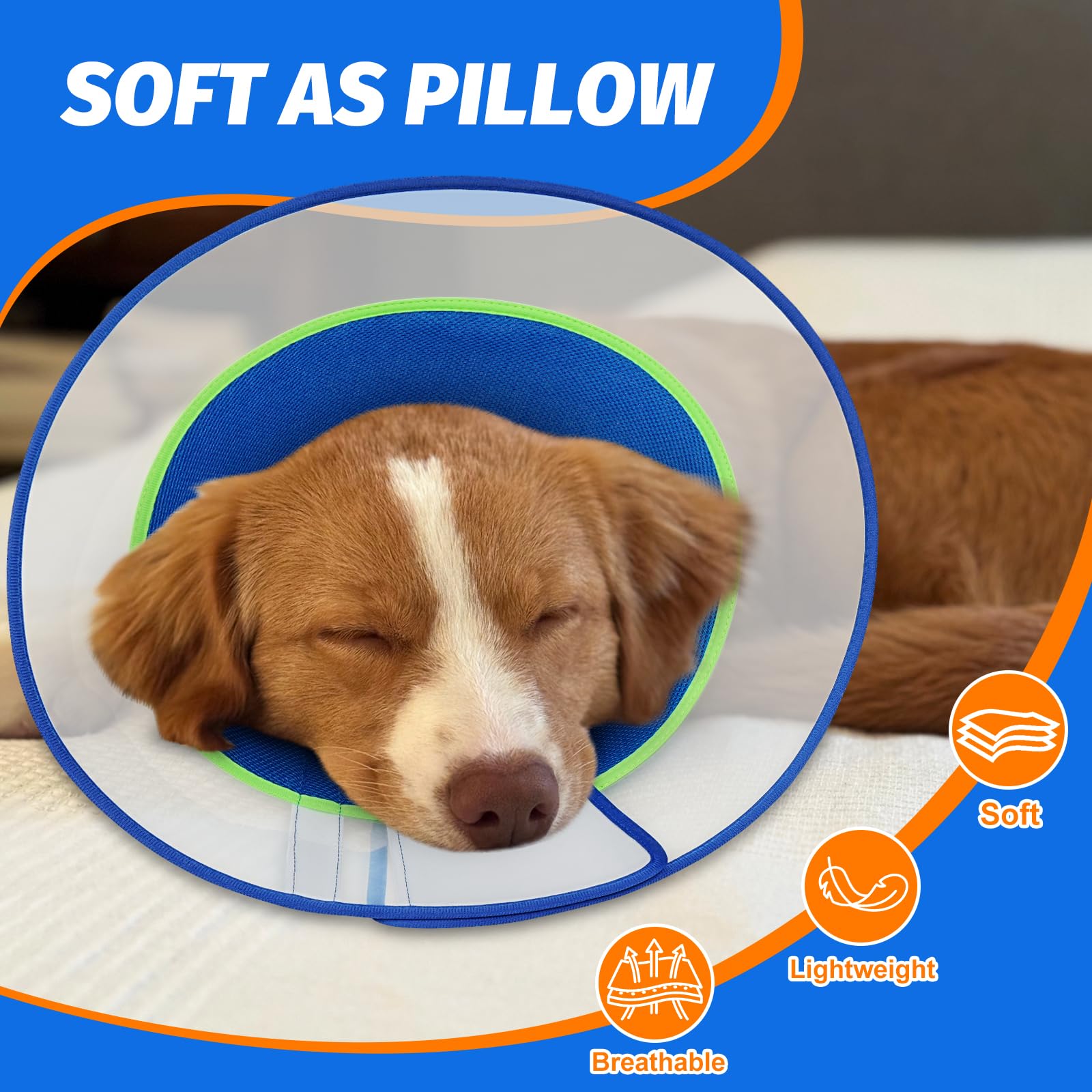 Joypig cono para perro con visibilidad mejorada facilita ver alrededor.