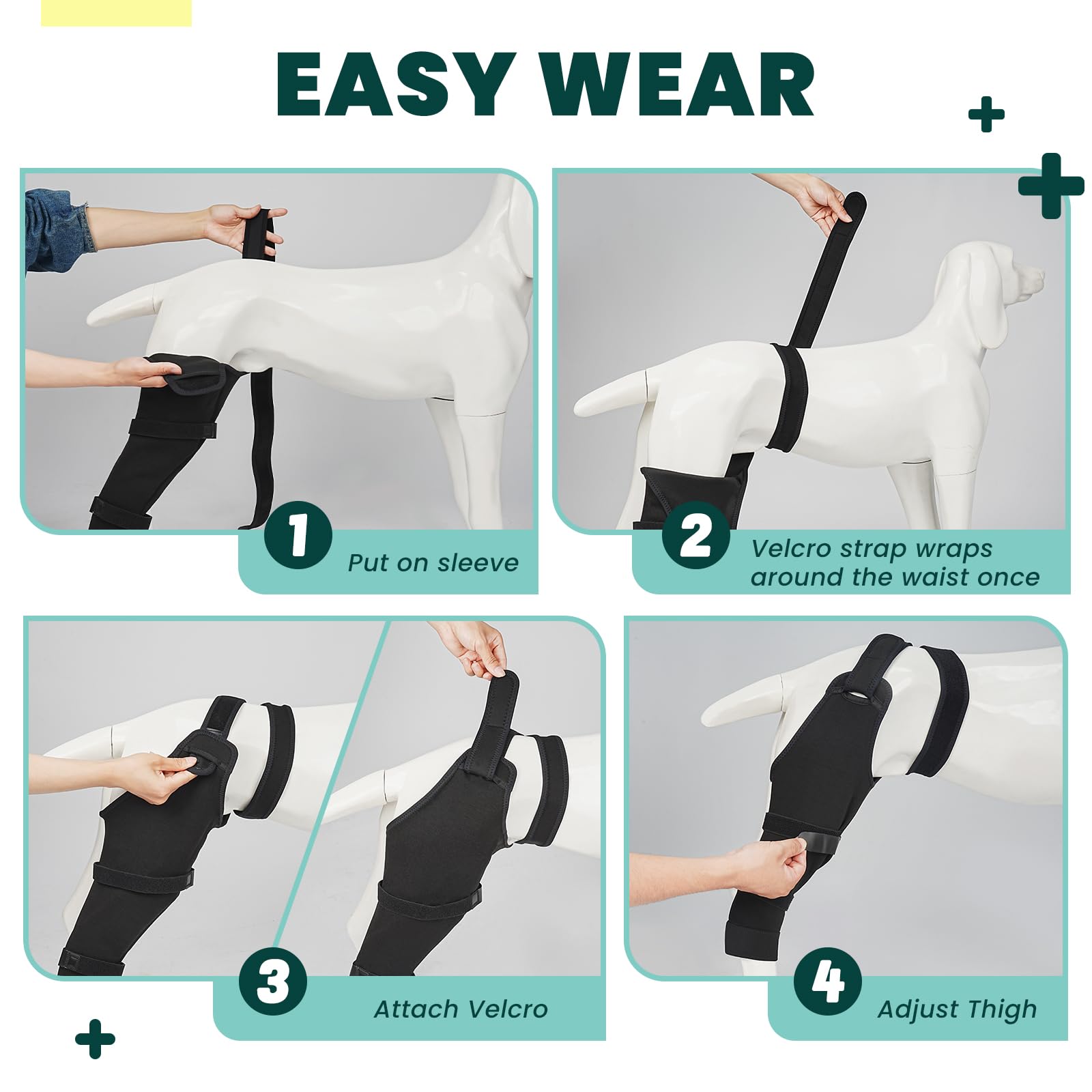 Joypig manga de pata trasera transpirable para piel sensible