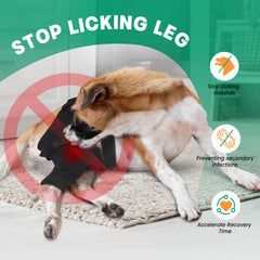 Joypig manguito con ajuste anti-deslizante para perros activos durante recuperación.