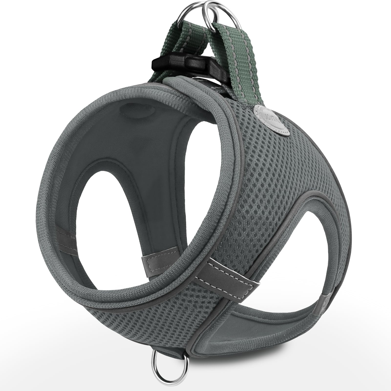 Arnés Joytale de malla transpirable, enfoque frontal para paseos cómodos.