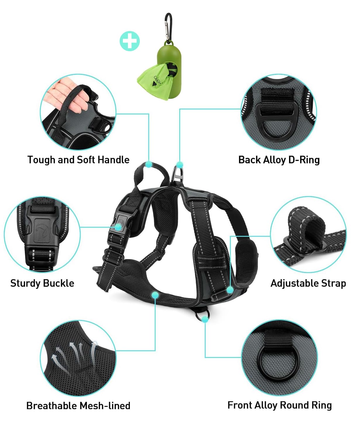 Arnés Joytale para perros medianos ideal para entrenamiento y paseo