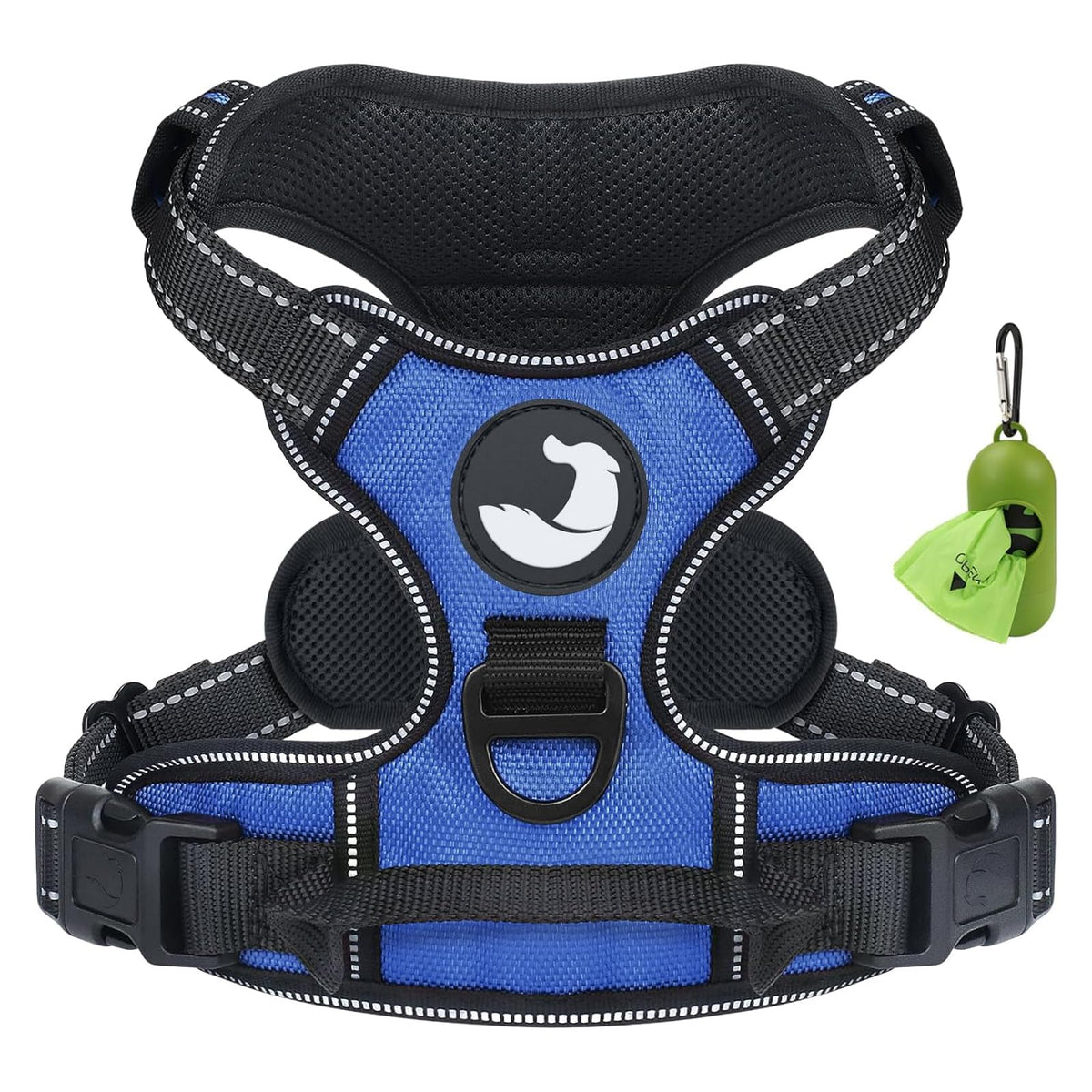 Joytale arnés sin tirones para perros grandes en azul, control cómodo durante paseos.