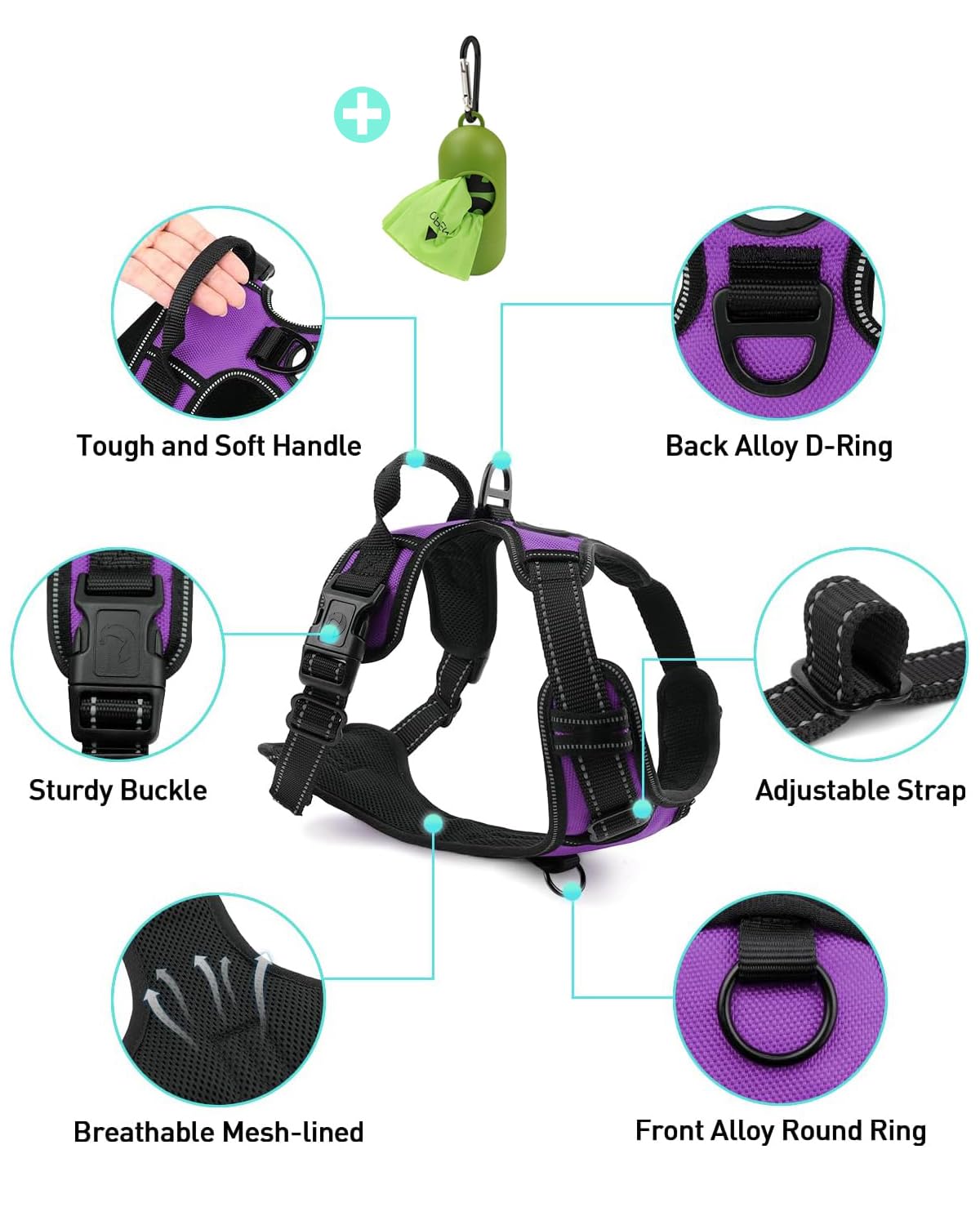 Joytale arnés XL con 4 puntos de ajuste garantiza ajuste personalizado sin resbalar.