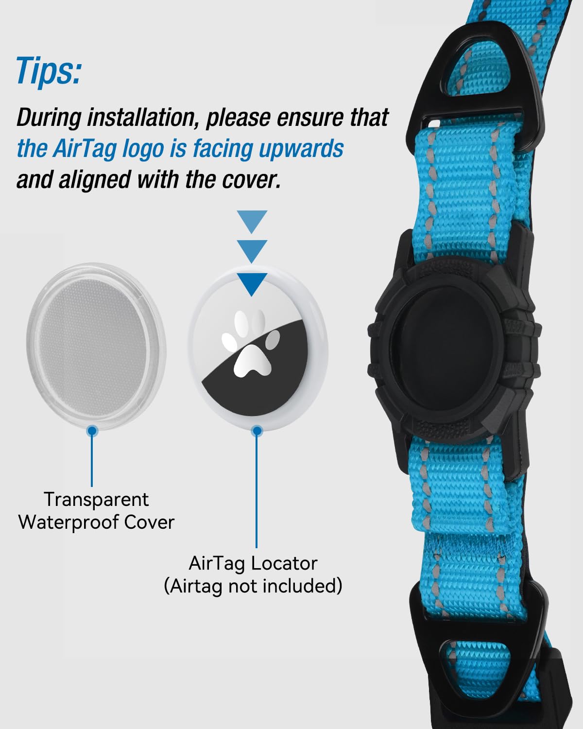 Collar Joytale AirTag, cierre seguro para evitar pérdidas en caminatas