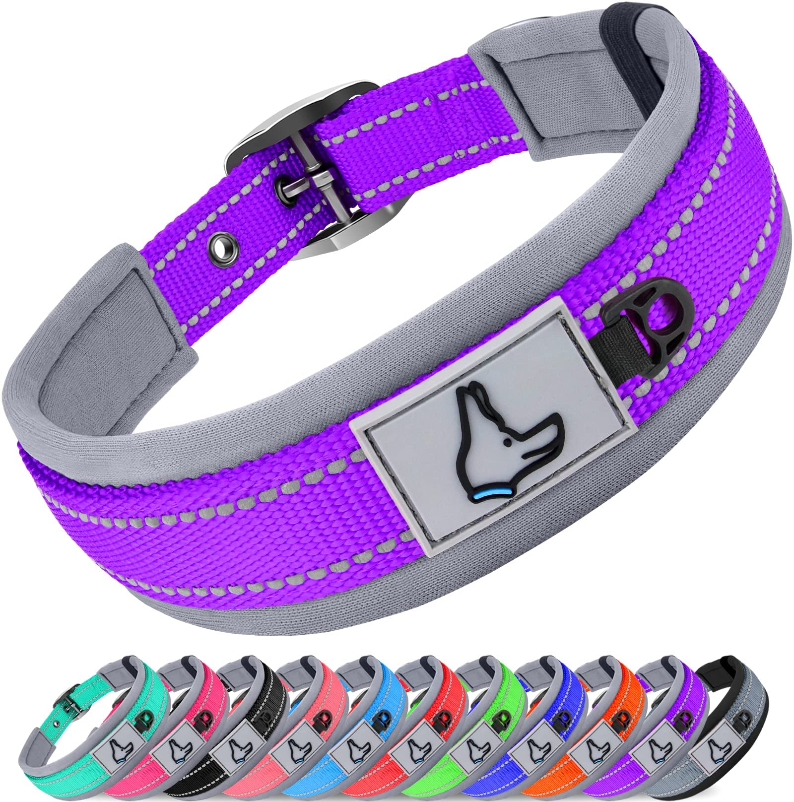 Collar Joytale para perros grandes con neopreno acolchado para mayor comodidad.
