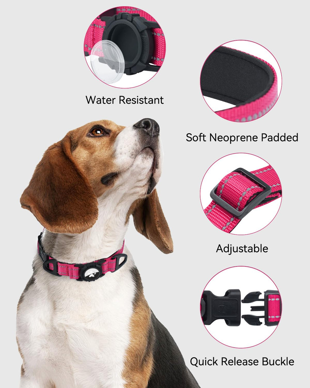 Collar Joytale AirTag acolchado de neopreno para mayor comodidad