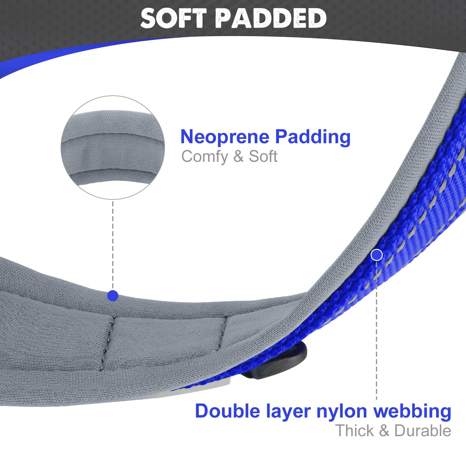 Joytale collar ajustable de doble cinta para mayor durabilidad