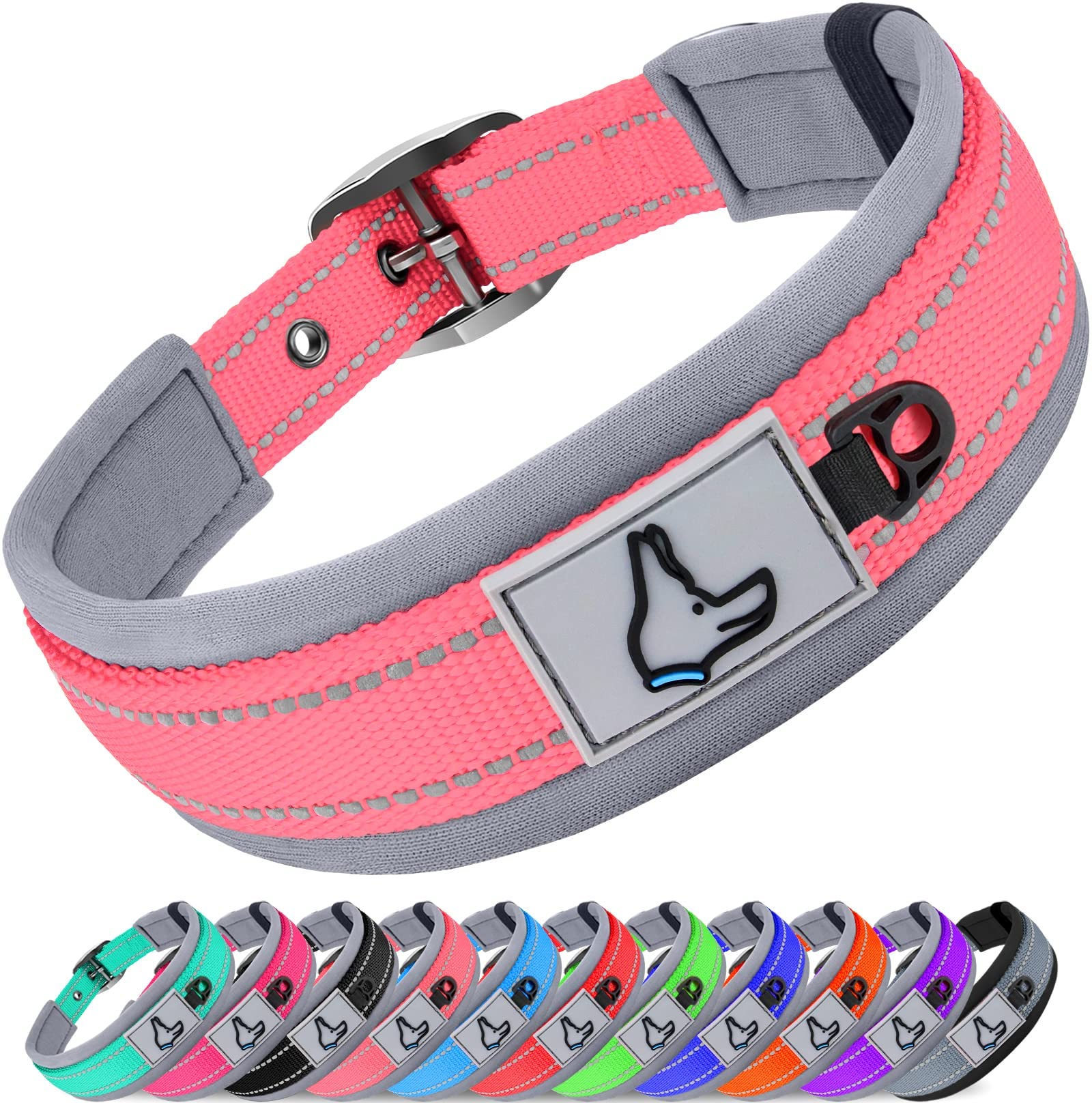 Collar Joytale para perros grandes con neopreno acolchado, comodidad durante caminatas.