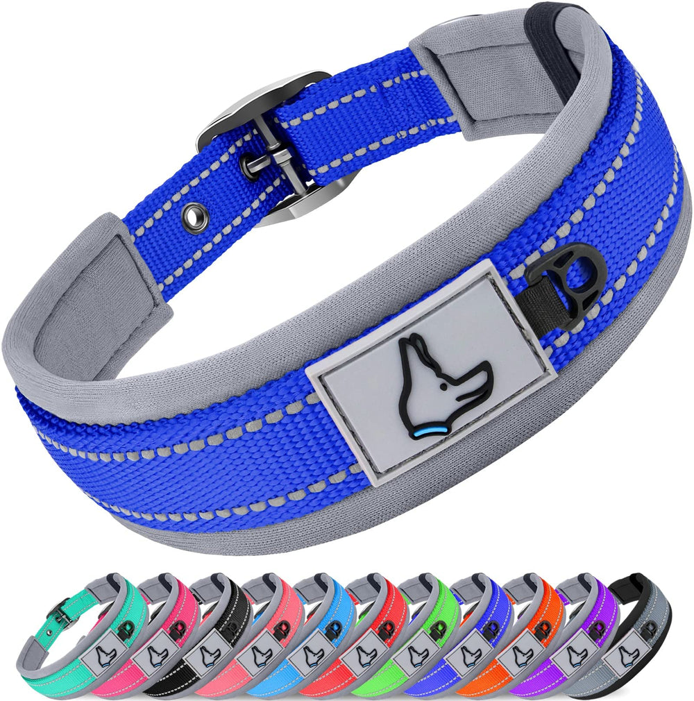 Collar Joytale para perros pequeños con neopreno acolchado, azul marino, cómodo para paseos.