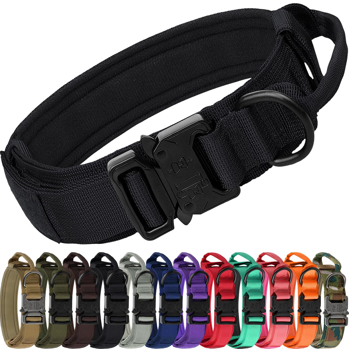 Joytale collar táctico con asa-mano para control seguro durante paseos.