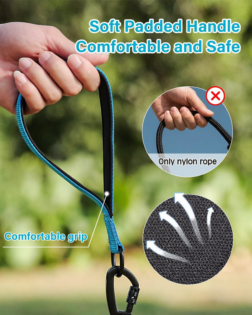 Joytale correa larga 50ft ideal para entrenamiento y senderismo activo.