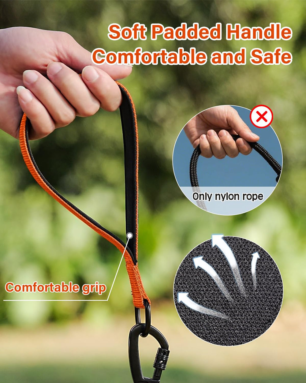 Joytale correa reflectiva de 50 ft con visibilidad nocturna para paseos.