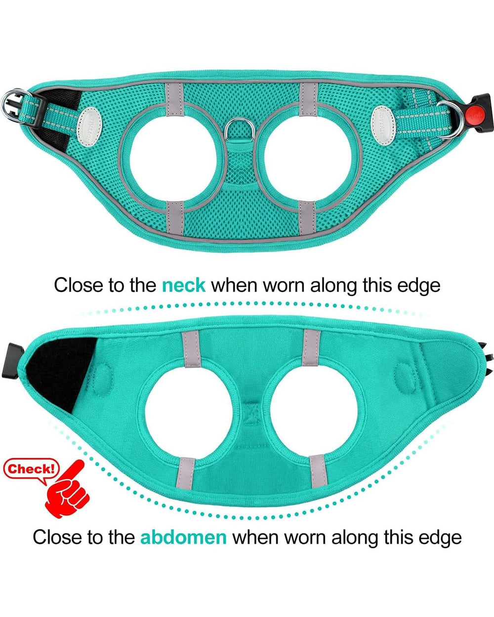 Joytale arnés azul verdoso, diseño de ajuste ergonómico para mayor comodidad.
