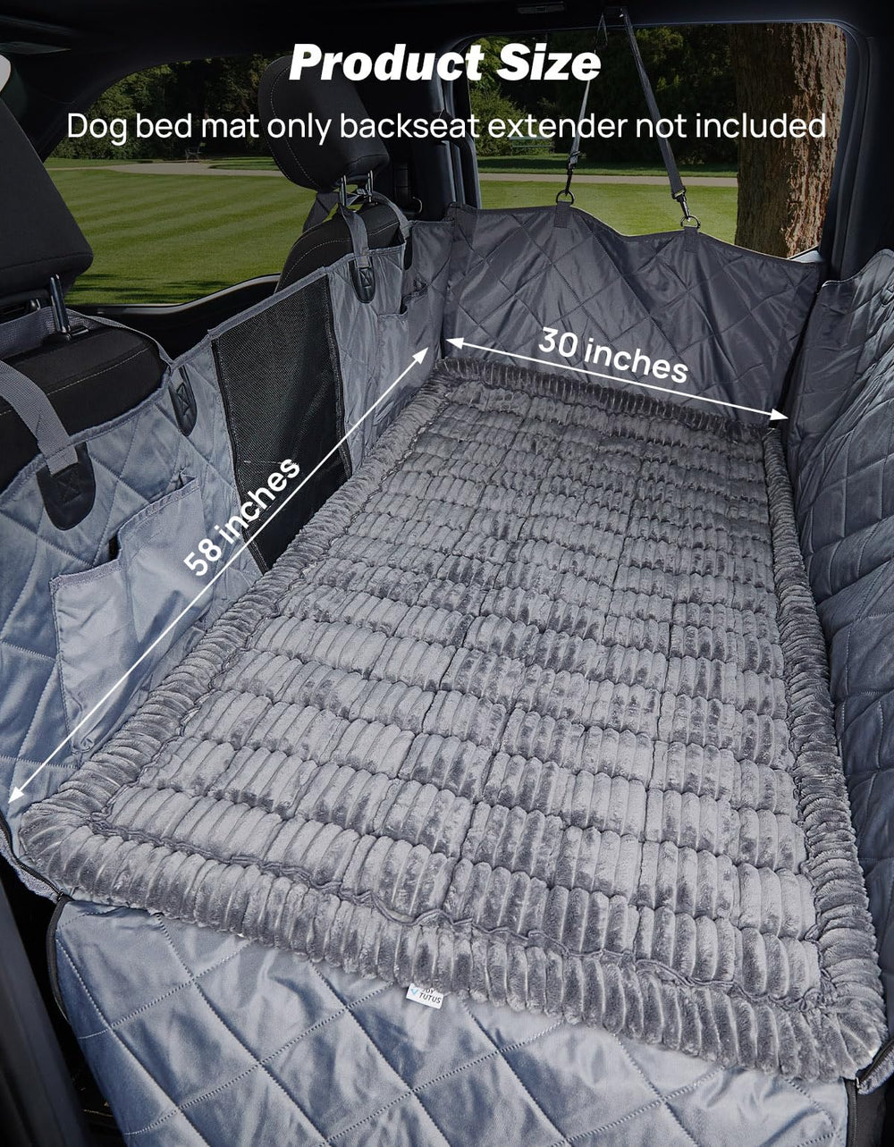 JOYTUTUS dimensiones 58x30 pulgadas para extensor de asiento.