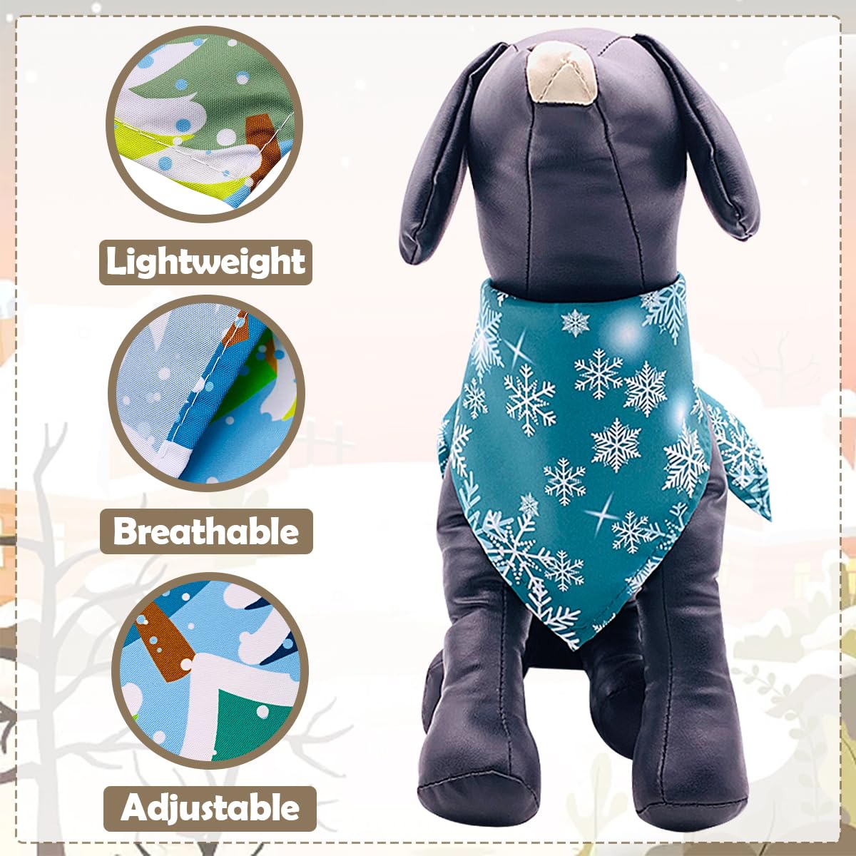 Bandanas JpGdn diseño reversible para perros pequeños y medianos.