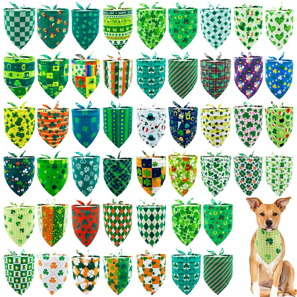Bandanas JpGdn para perro, San Patricio, primer plano festivo para fotos.