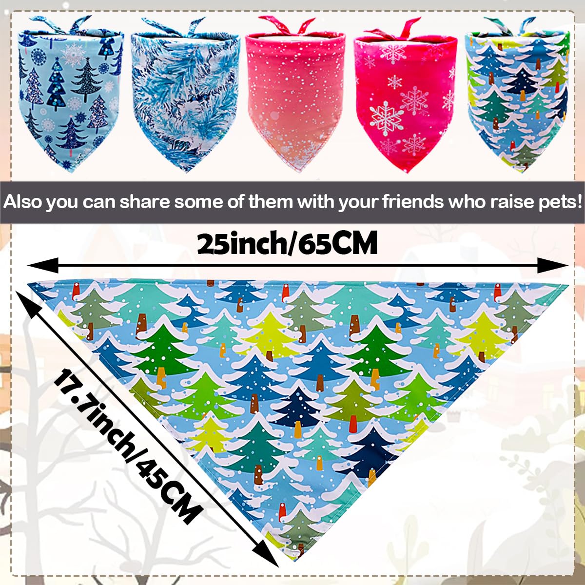 Bandanas JpGdn para perro 65x44 cm, ajuste cómodo y seguro.
