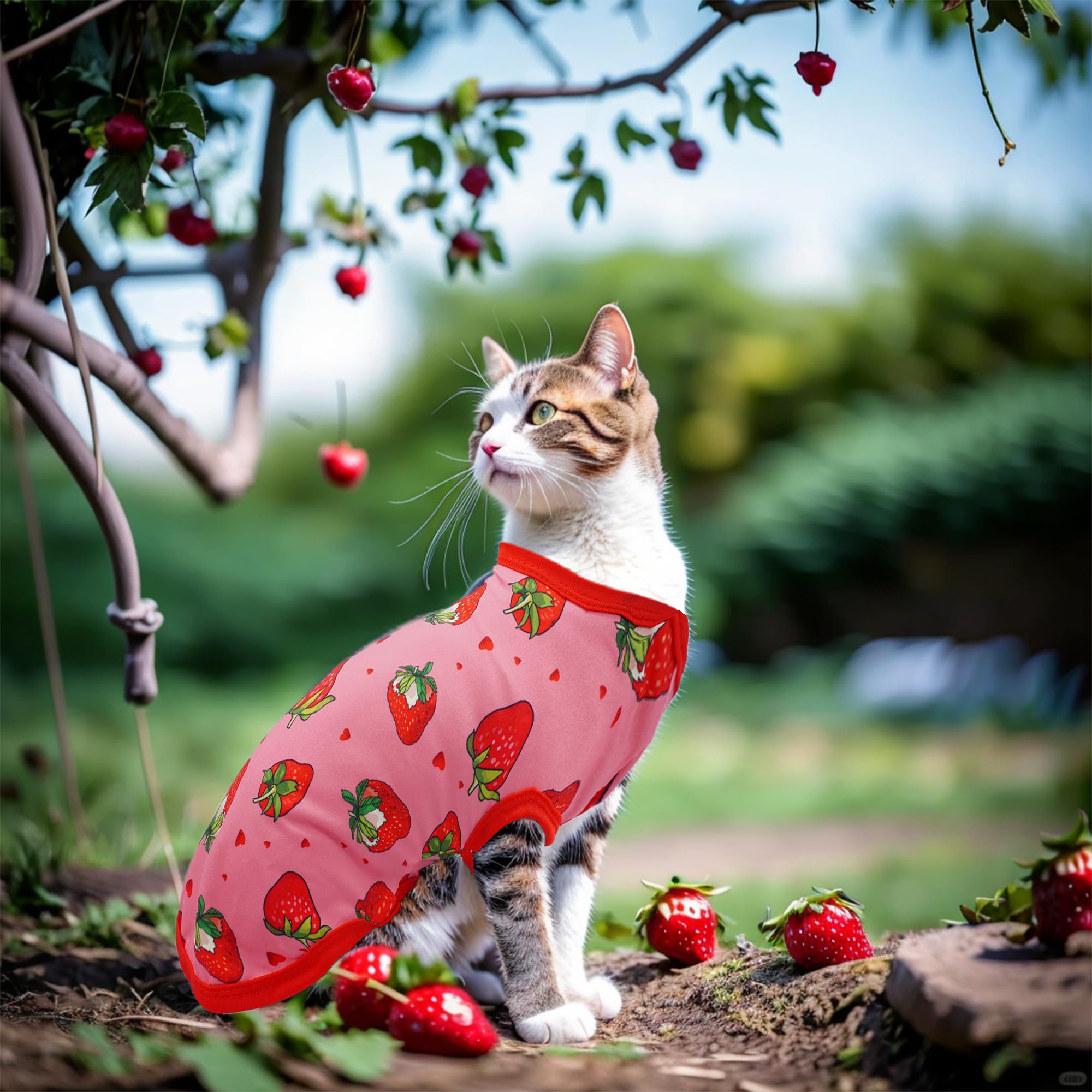 Camiseta JpGdn con patrón fruta, ideal para fotos y paseos