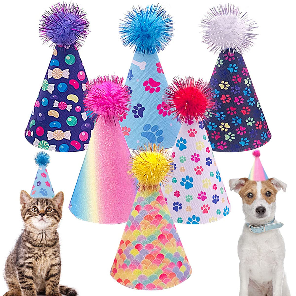 JpGdn sombrero de cumpleaños para perro ideal para foto festiva.