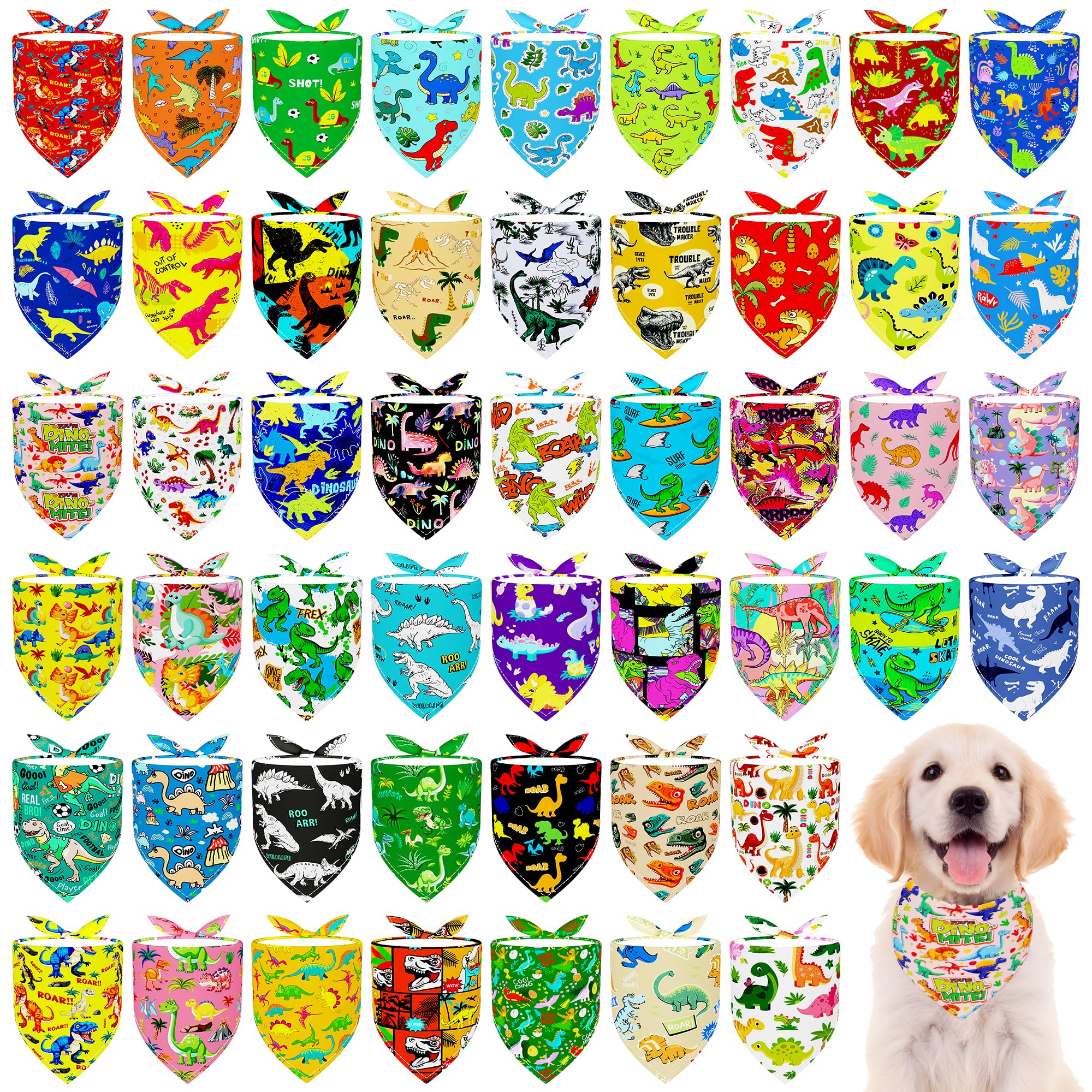 Bandanas dinosaurios JpGdn, 100 piezas para estilos divertidos en sesiones