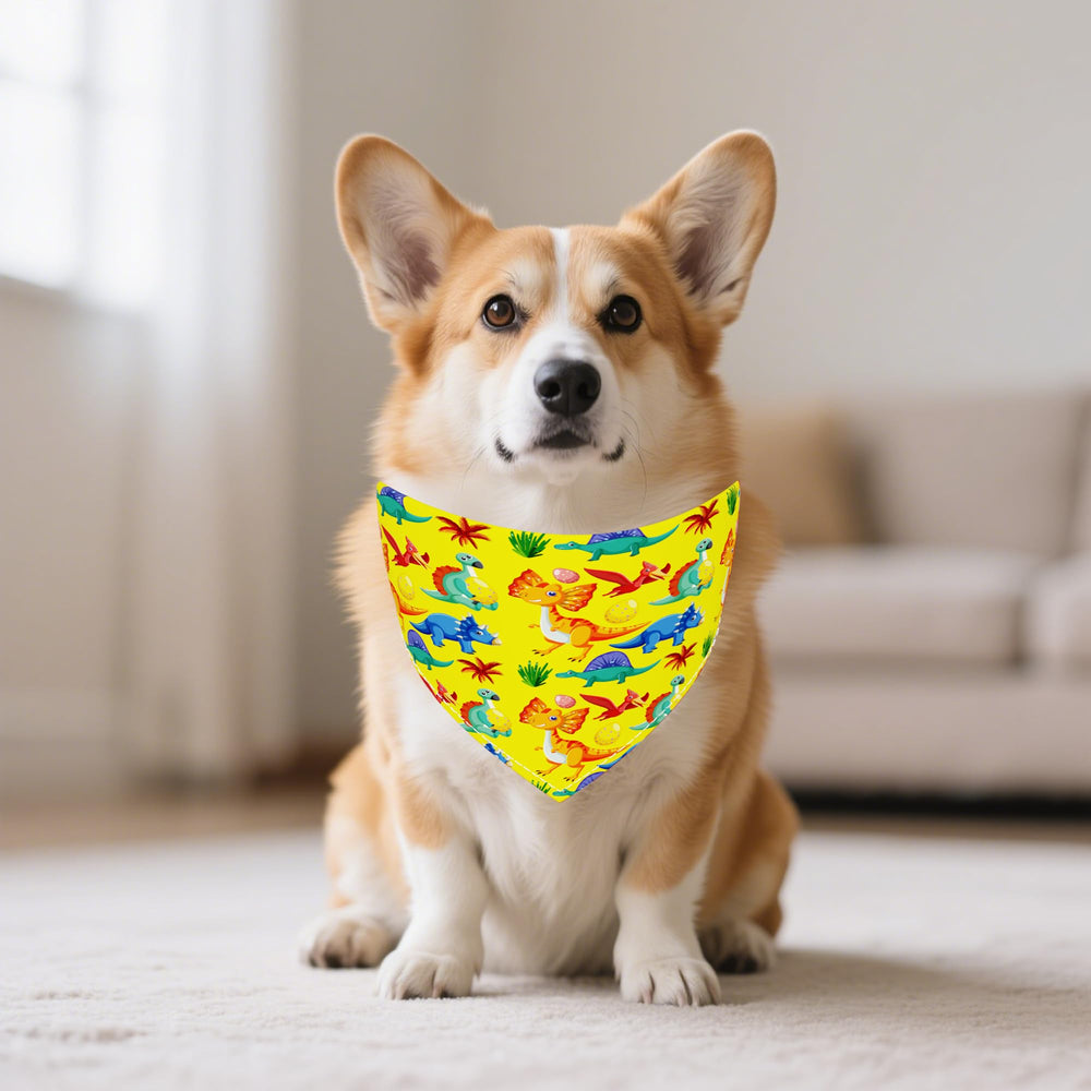 JpGdn bandanas dinosaurios con fondos de volcanes y flores