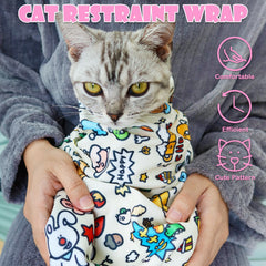 Material suave de poliéster que mantiene al gato calmado durante el aseo.