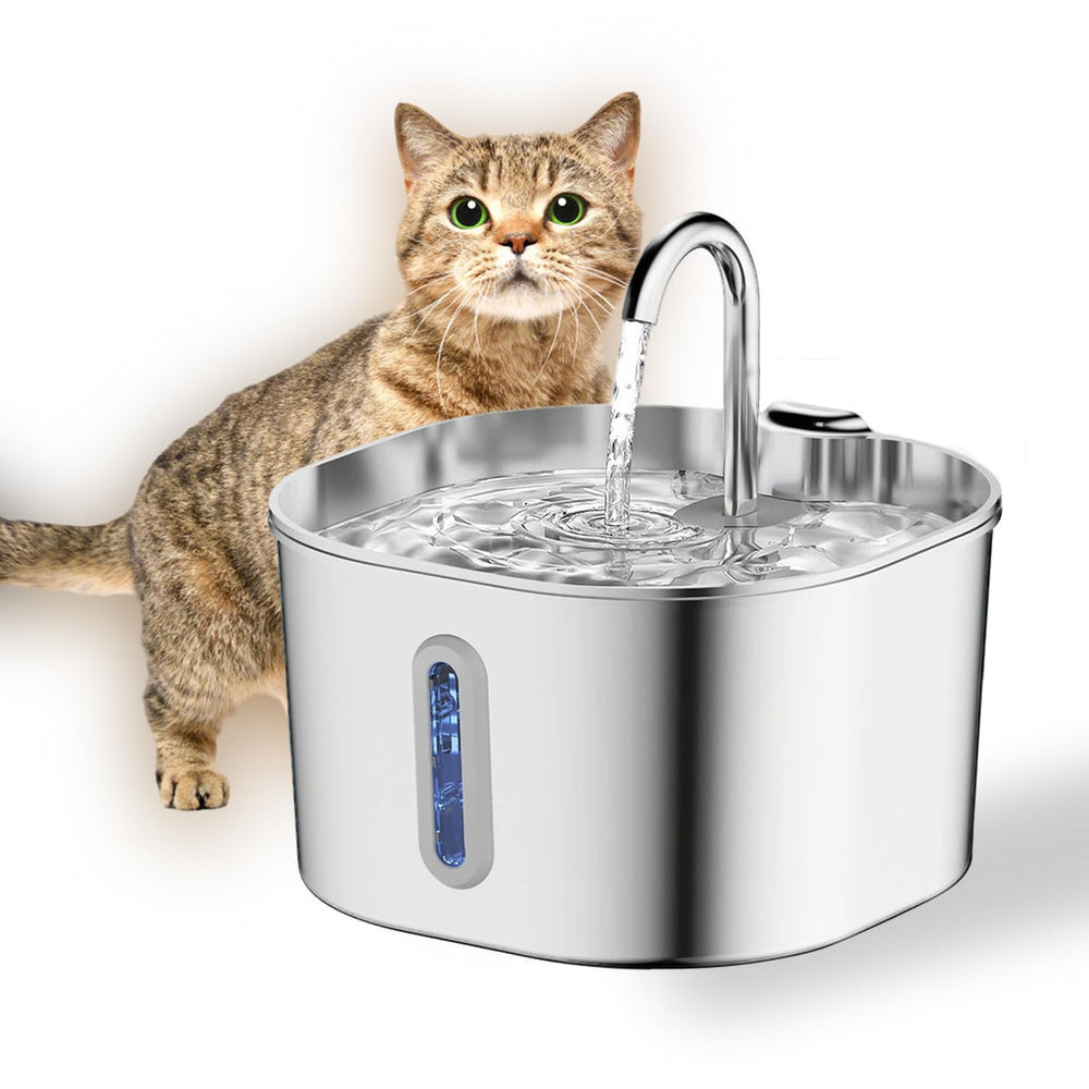 Jsjyuan fuente para gatos 74 onzas, gran capacidad para varias mascotas