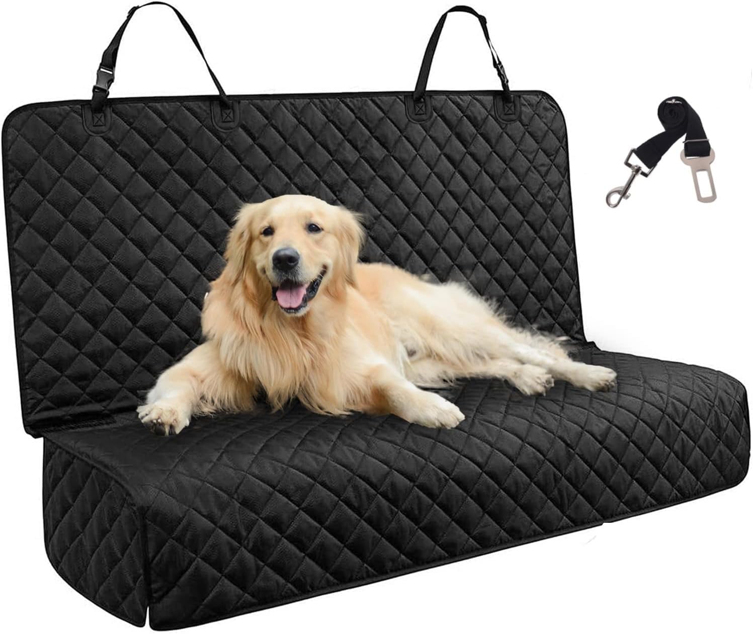 JSTHT cubierta asiento trasero impermeable para coche, protege contra agua y manchas.