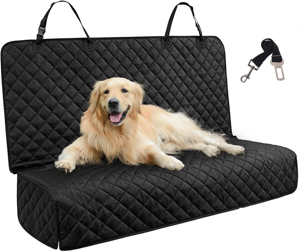 JSTHT cubierta asiento trasero impermeable para coche, protege contra agua y manchas.