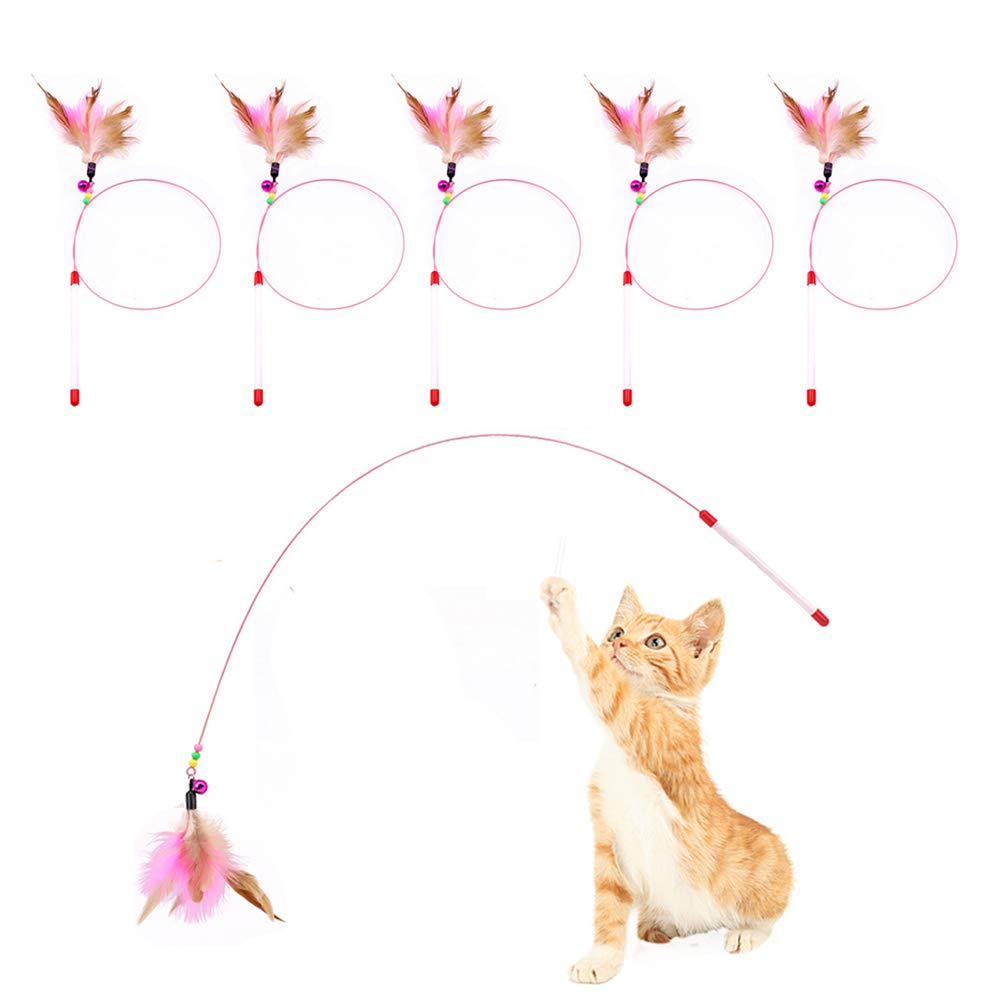 JTQXX juguete gato con plumas para activar juego y curiosidad felina