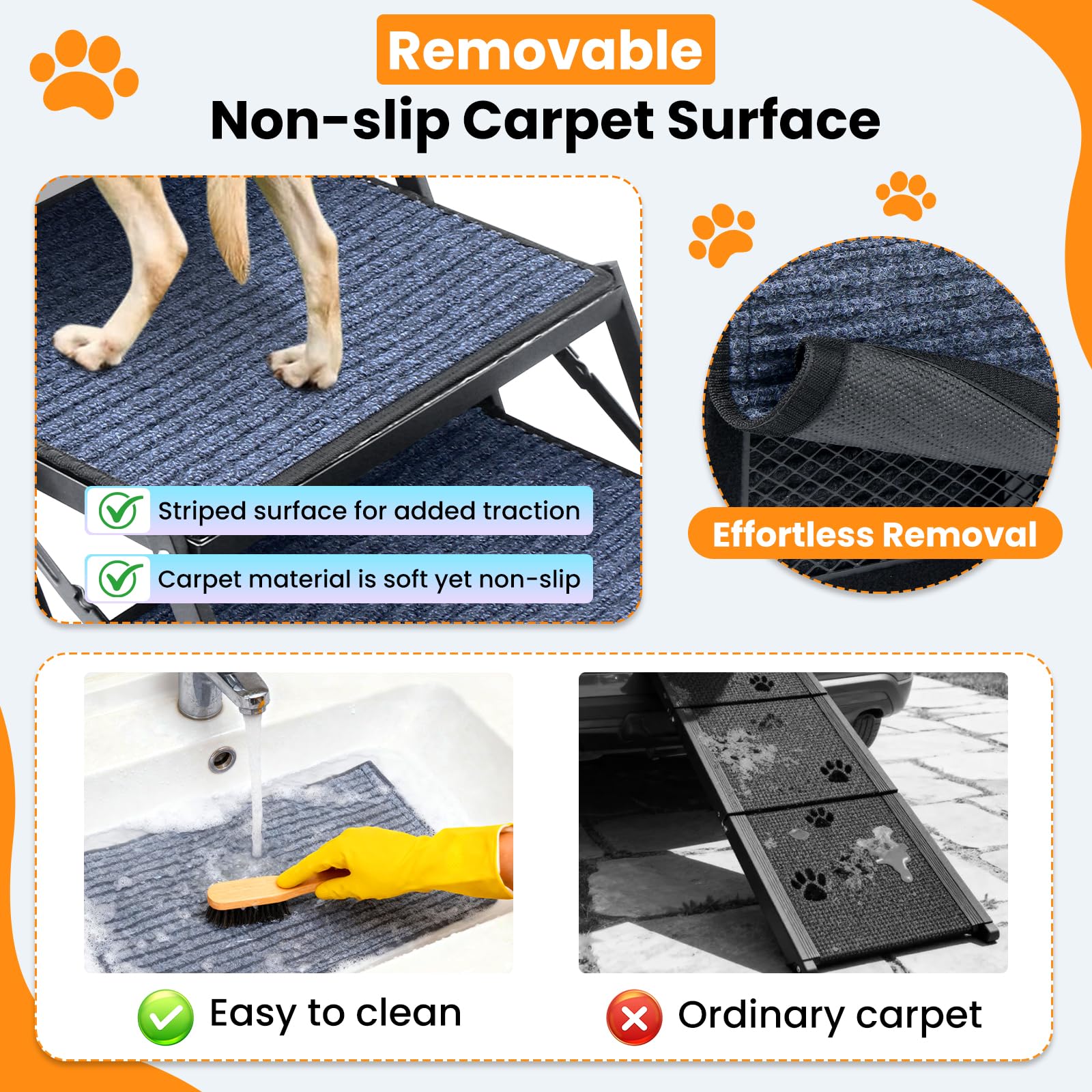 Escalera plegable JTSIOV para perros, fácil de guardar