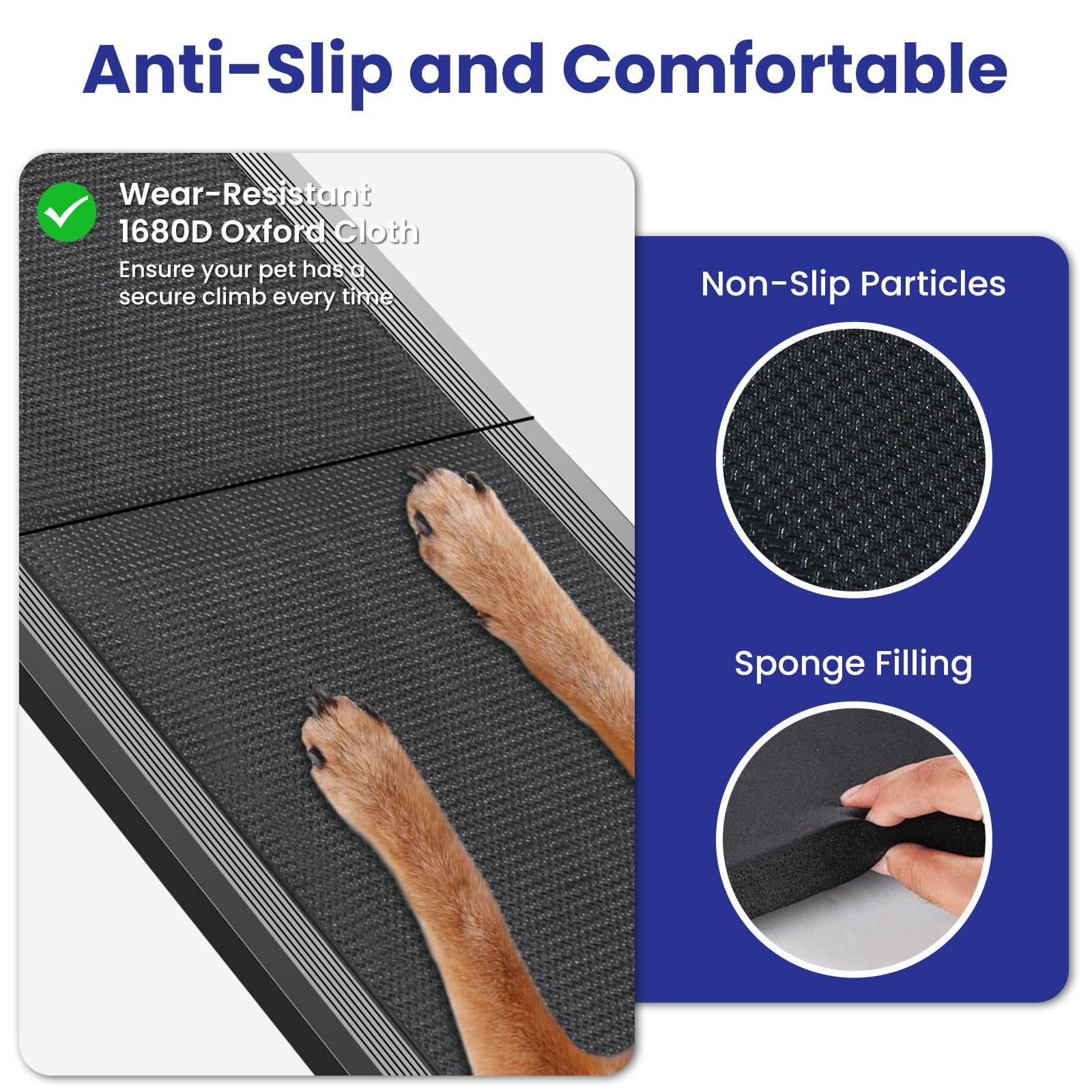 Rampa plegable de JTSIOV, diseño compacto para guardar en coche.