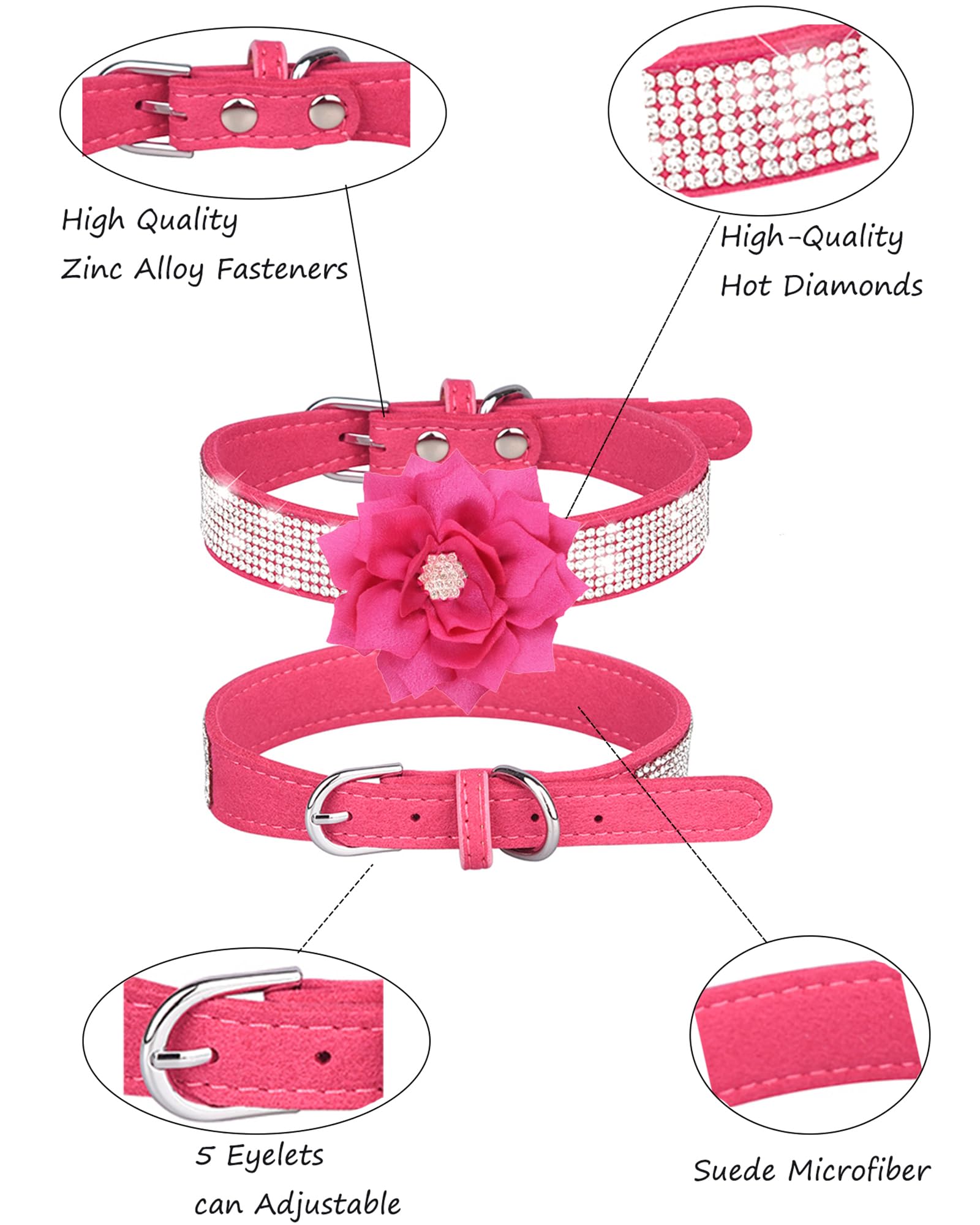 Collar JUFOO con hebilla de zinc resistente para uso diario.