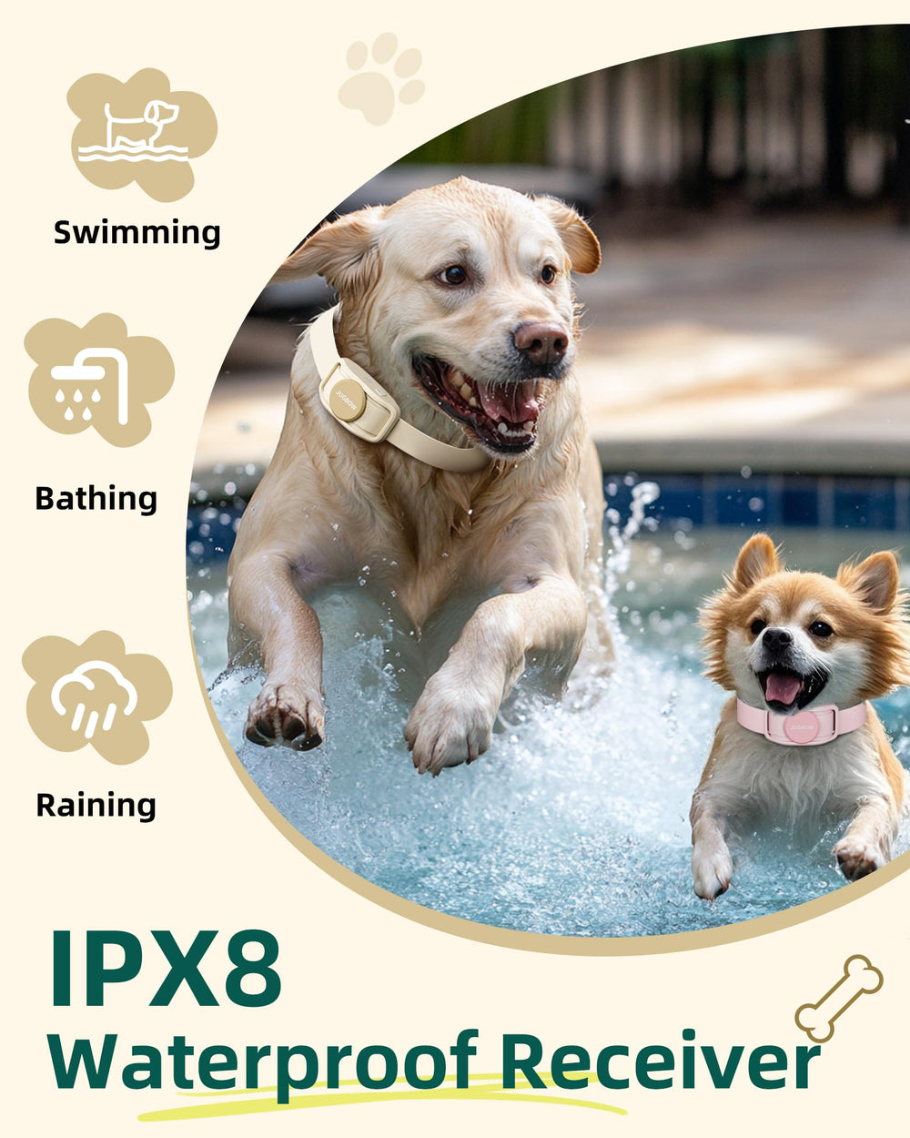 Ajuste ergonómico del collar para cuello de perro, cómodo y seguro.