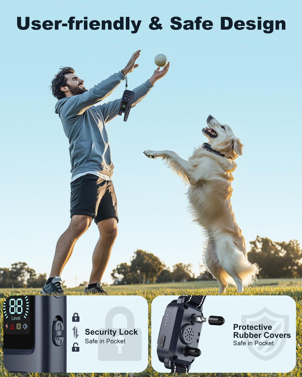 Sistema de 2 canales Jugbow para entrenar dos perros simultáneamente.