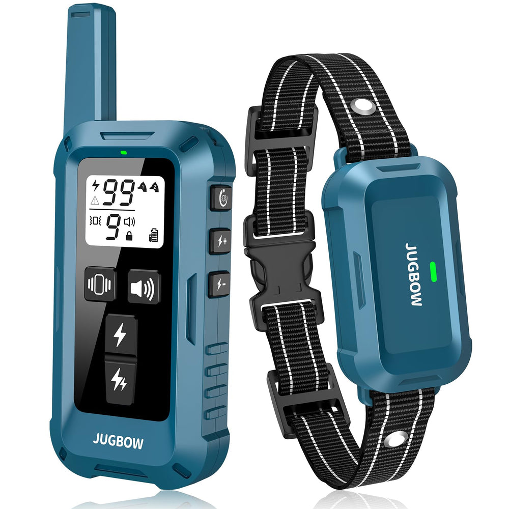 Collar de adiestramiento Jugbow con alcance de 4200 ft para entrenamiento en exteriores.